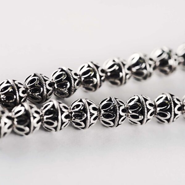 Rhodium Plated Sterling Silver Rosary 8 - Image 3
