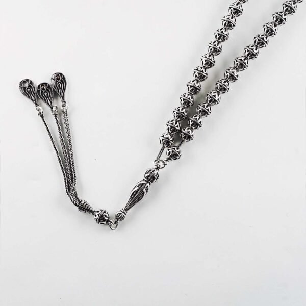 Rhodium Plated Sterling Silver Rosary 8