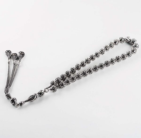 Rhodium Plated Sterling Silver Rosary 8 - Image 2