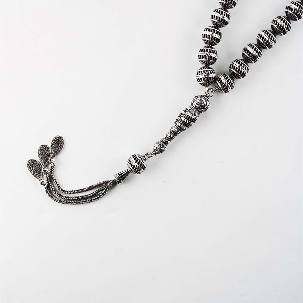 Rhodium Plated Sterling Silver Rosary 7