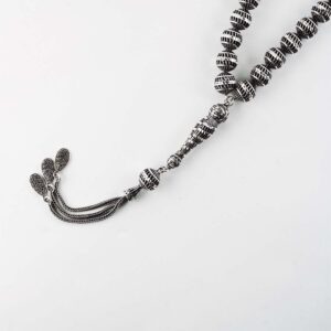 Rhodium Plated Sterling Silver Rosary 7