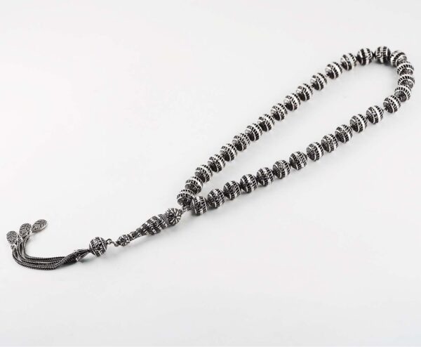 Rhodium Plated Sterling Silver Rosary 7 - Image 2