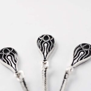 Rhodium Plated Sterling Silver Rosary 6