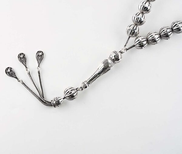 Rhodium Plated Sterling Silver Rosary 6 - Image 3