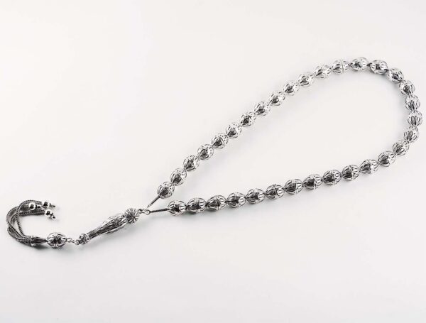 Rhodium Plated Sterling Silver Rosary 1 - Image 2