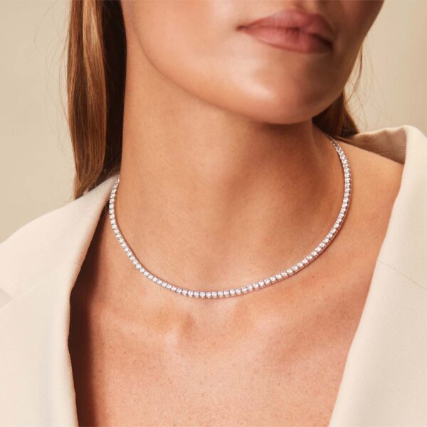 Silver Tennis Necklace - Image 2