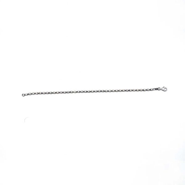Black Rhodium Plated Flexible Ball Silver Bead Bracelet - Image 6