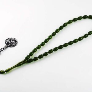 Green Beads Rosary with Sterling Silver Trabzon Tassel