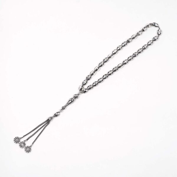 Rhodium Plated Sterling Silver Rosary 2 - Image 2