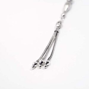 Rhodium Plated Sterling Silver Rosary 4