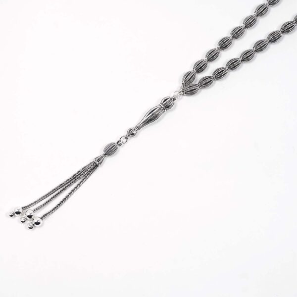 Rhodium Plated Sterling Silver Rosary 4 - Image 3