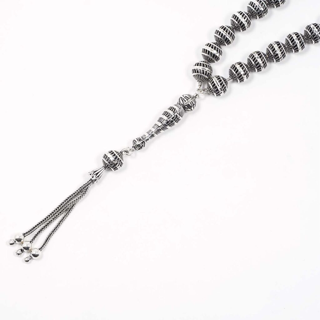 Rhodium Plated Sterling Silver Rosary 3