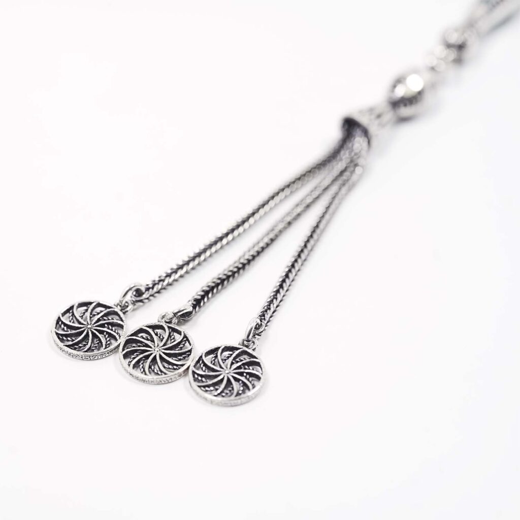 Rhodium Plated Sterling Silver Rosary 2