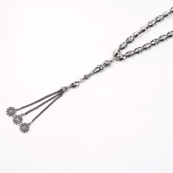 Rhodium Plated Sterling Silver Rosary 2 - Image 3