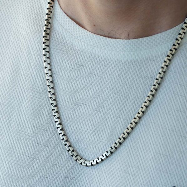 Figaro Chain Necklace 925 Sterling Silver - Image 2