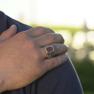 Agate Stone 925 Sterling Silver Ring