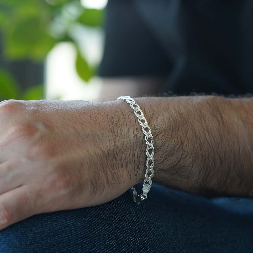 Couple White Chain 925 Silver Bracelet