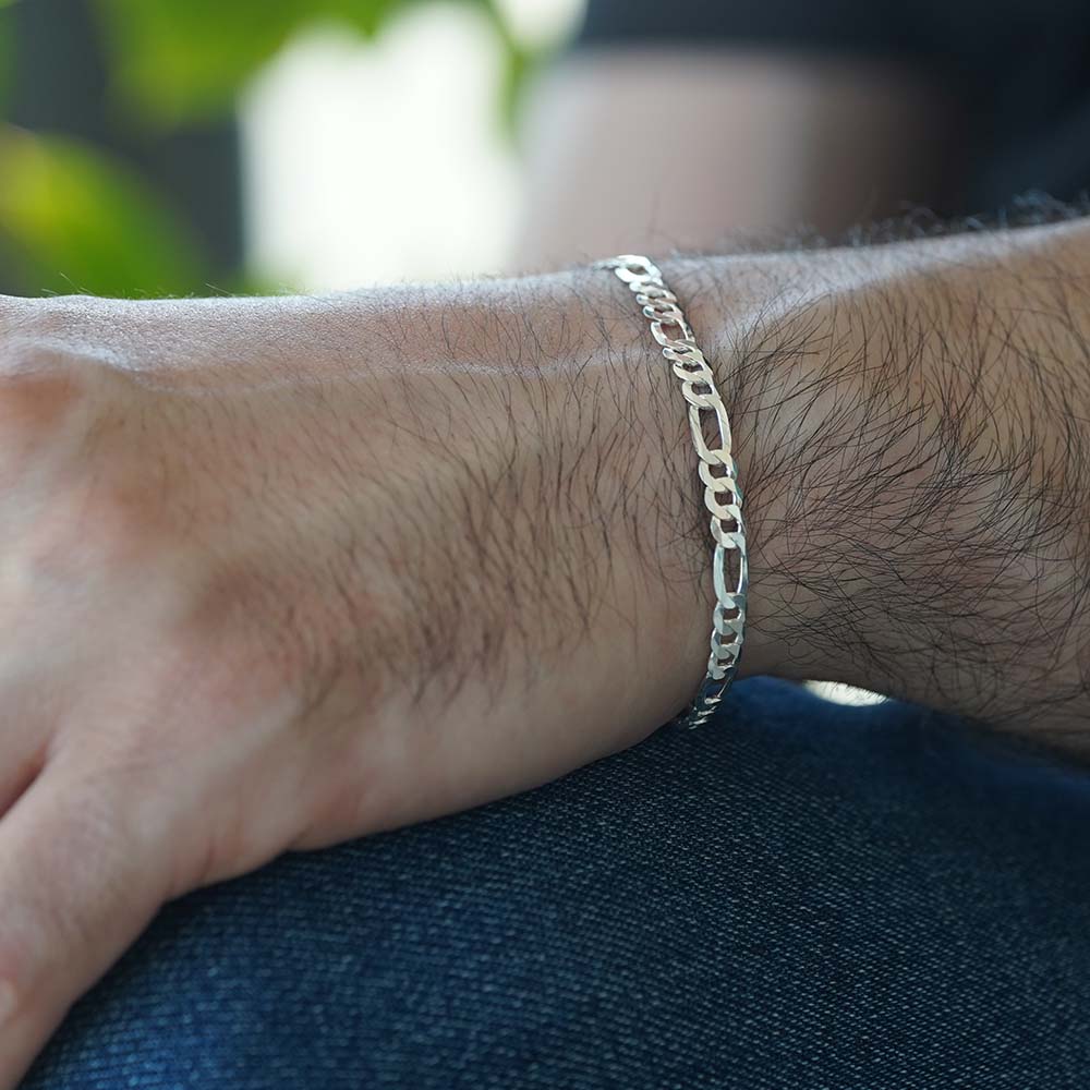 White Standard Silver Bracelet