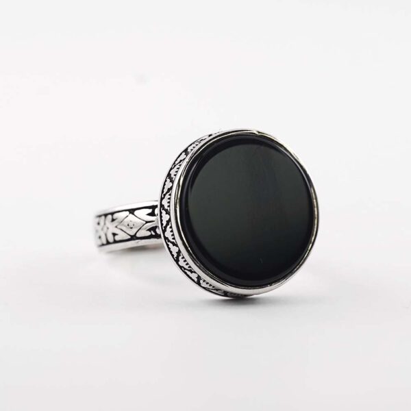 Black Oval Royal Silver Ring Basic model - Image 3