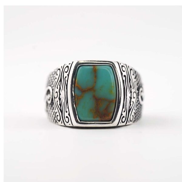 Agate Stone 925 Sterling Silver Ring - Image 2