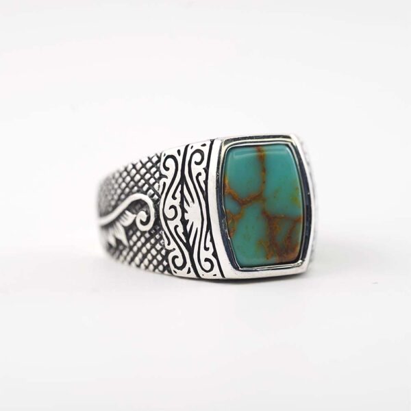 Agate Stone 925 Sterling Silver Ring - Image 5