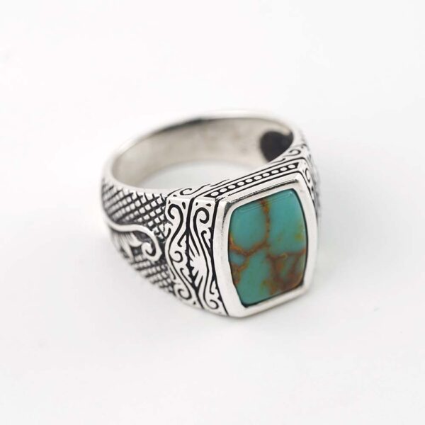 Agate Stone 925 Sterling Silver Ring - Image 4