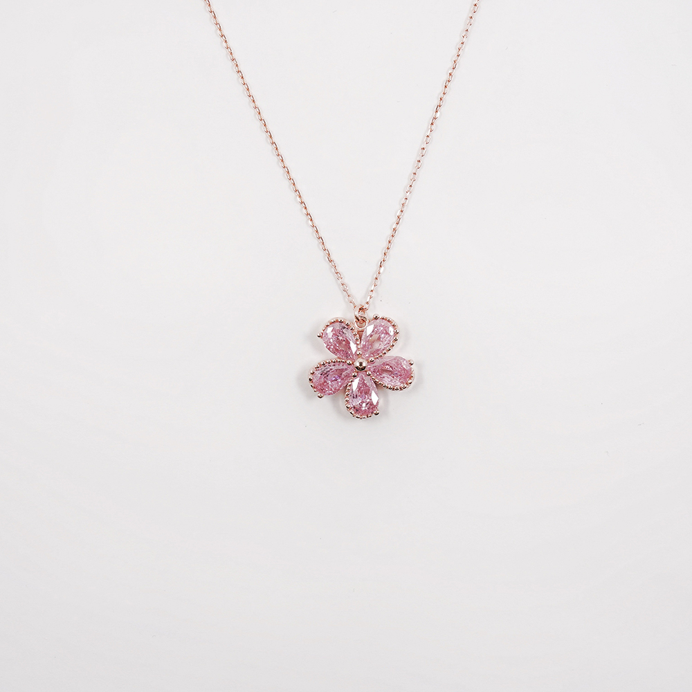 Pink Rose Necklace