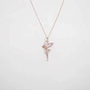 Baguette Stones Fairy Rose gold Necklace