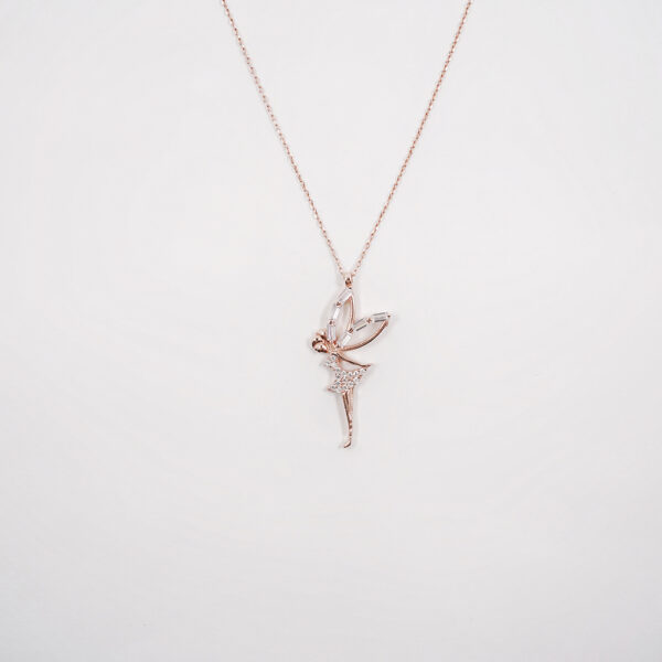 Baguette Stones Fairy Rose gold Necklace