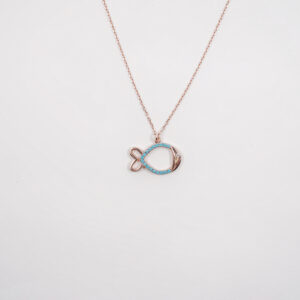 Turquoise Stones Fish Necklace