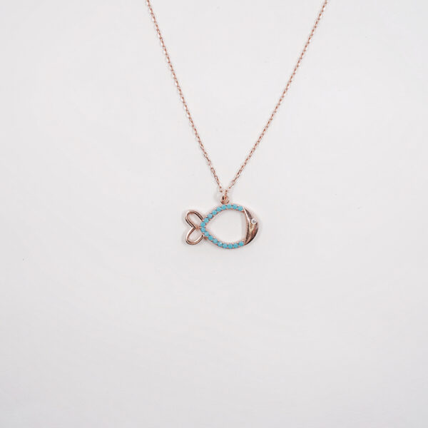 Turquoise Stones Fish Necklace