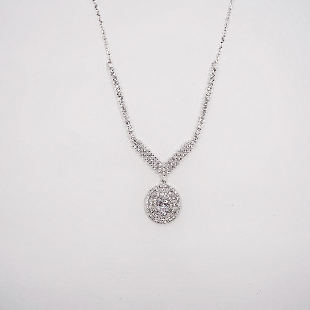 Diamond Fancy Silver 925 Necklace