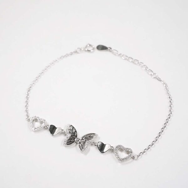 Aurora Butterfly with Studded Hearts Bracelet - Image 2