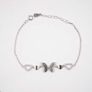 Aurora Butterfly with Studded Hearts Bracelet