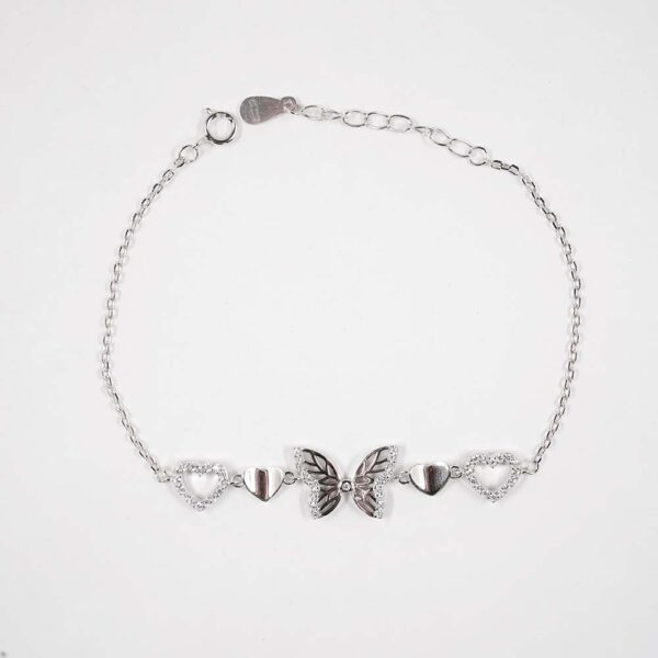 Aurora Butterfly with Studded Hearts Bracelet