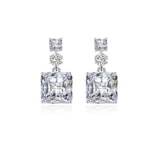 Sparkling Cascades Dangling Silver Earrings