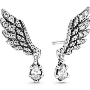 Dangling ANGEL WING Authentic Silver Earrings