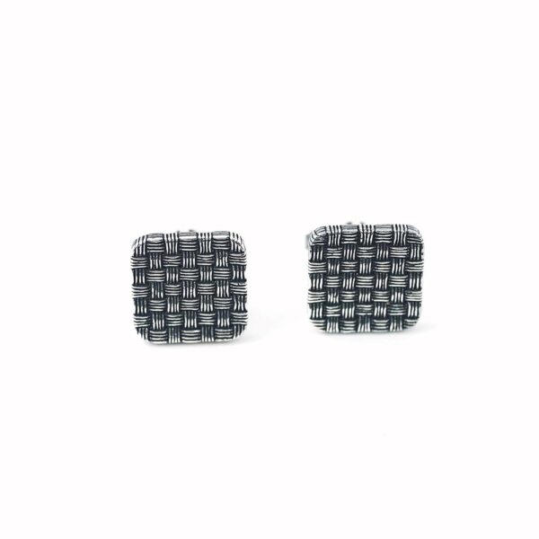 Tailor Pattern 925 Sterling Silver Stone Cufflinks - Image 3